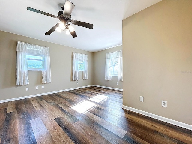 1711 Estes Rd, Bartow, FL 33830 - empty room featuring healthy amount of natural light, wood finished floors, and a ceiling fan
