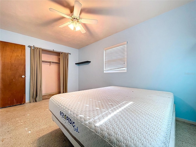 1711 Estes Rd, Bartow, FL 33830 - bedroom with a closet and a ceiling fan