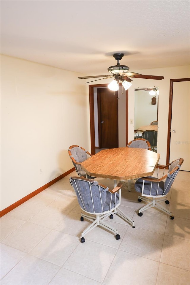 111 Deen Blvd, Auburndale, FL 33823 - dining space featuring ceiling fan and light tile patterned flooring