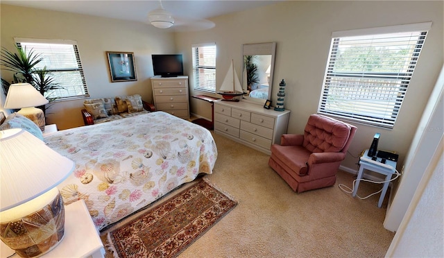 view of carpeted bedroom