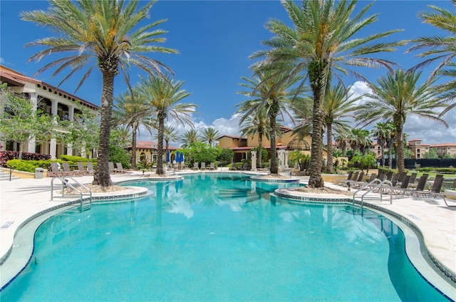 view of pool with a patio