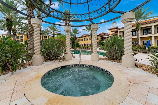 view of pool with a patio area