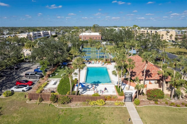 3006 Caring Way Unit 325, Port Charlotte, FL 33952 - drone / aerial view of a pool