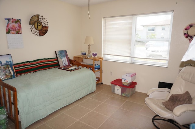 view of tiled bedroom