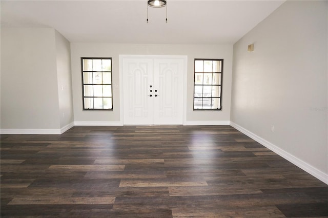 entryway featuring dark hardwood / wood-style flooring