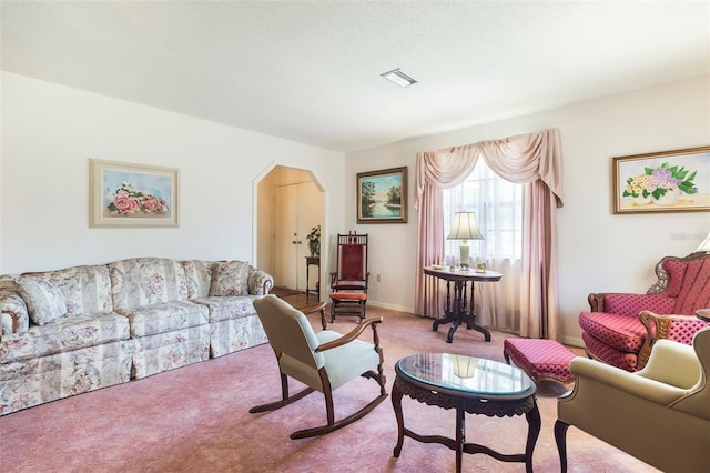 view of carpeted living room