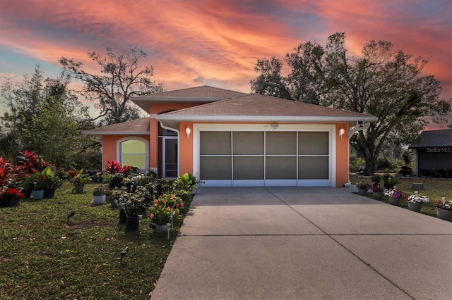 view of front of home featuring a garage