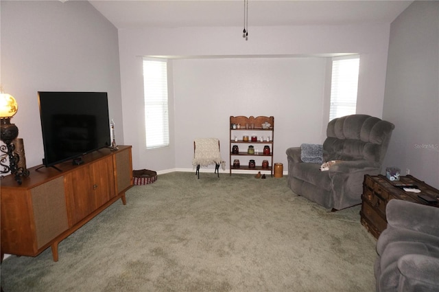 carpeted living room with plenty of natural light