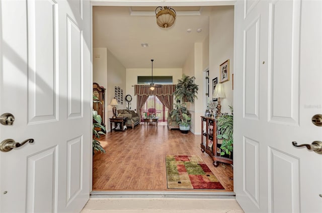 entrance foyer featuring light wood-type flooring