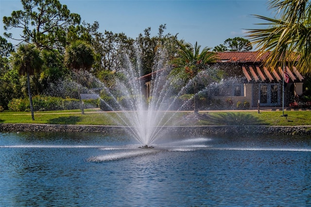 view of water feature