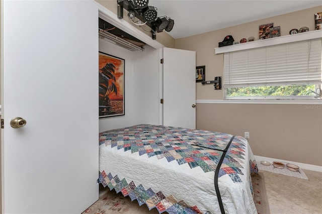 bedroom featuring a closet