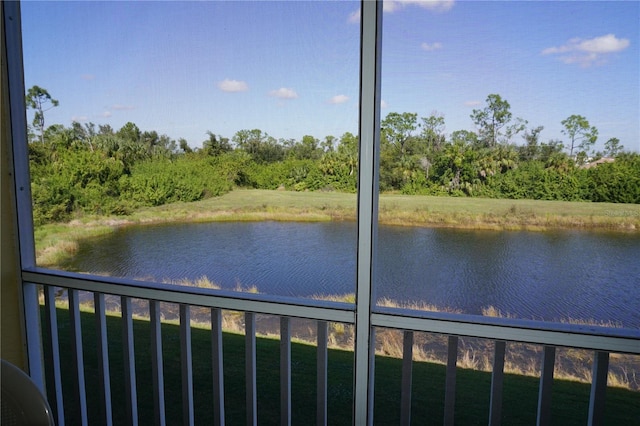 view of water feature