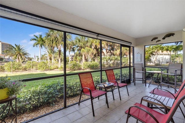 sunroom / solarium featuring a wealth of natural light