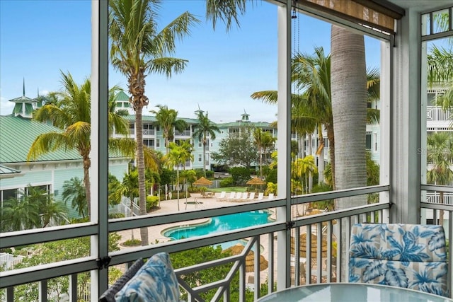 view of sunroom / solarium