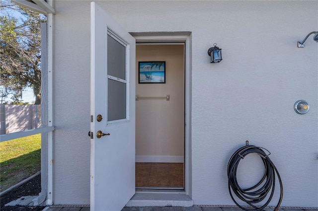 view of doorway to property