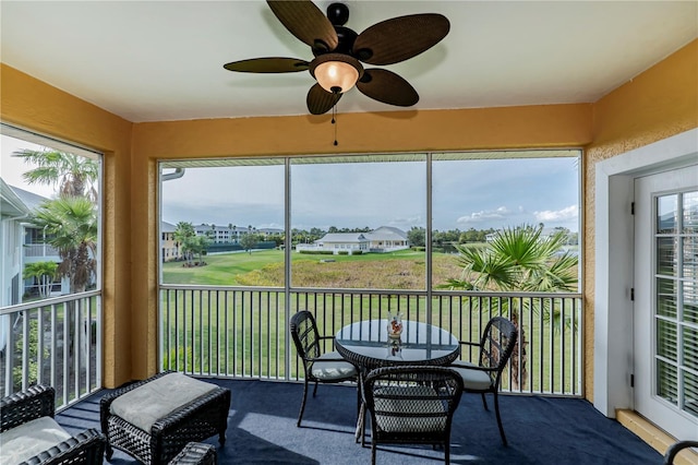 view of sunroom / solarium