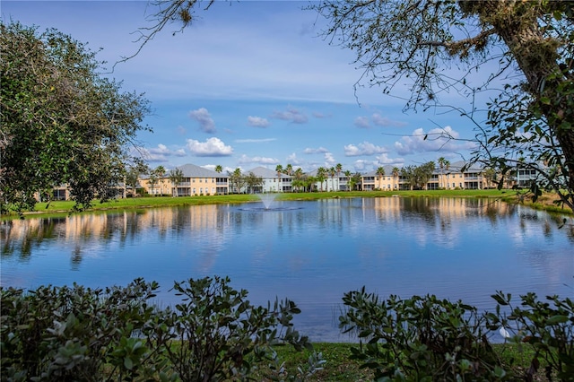 property view of water featuring a residential view