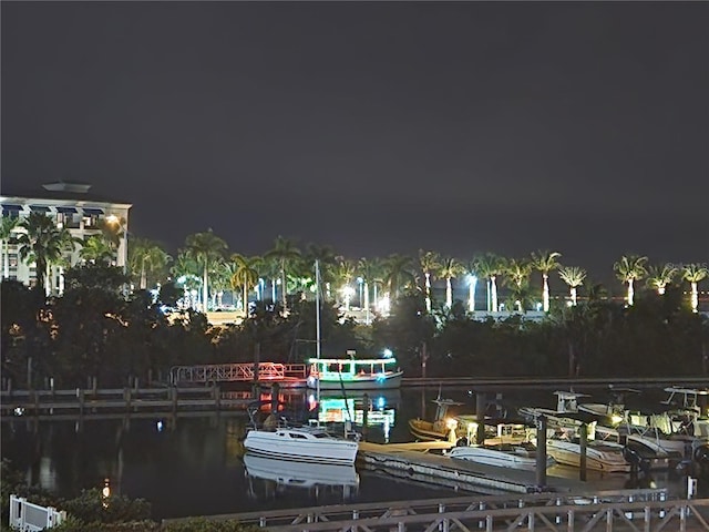 exterior space with a boat dock