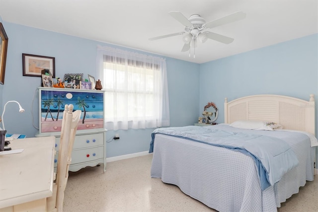 bedroom with ceiling fan