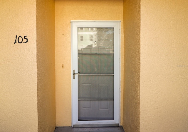 view of doorway to property