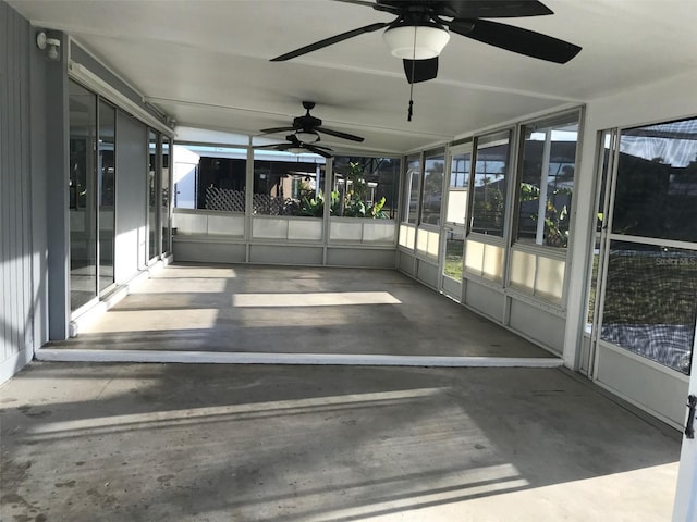 4127 Gardner Dr, Port Charlotte, FL 33952 - unfurnished sunroom with a ceiling fan