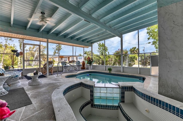 view of pool with a patio area