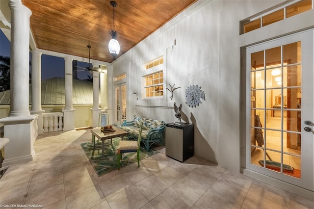 interior space with french doors