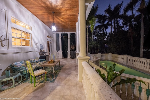 view of patio with french doors