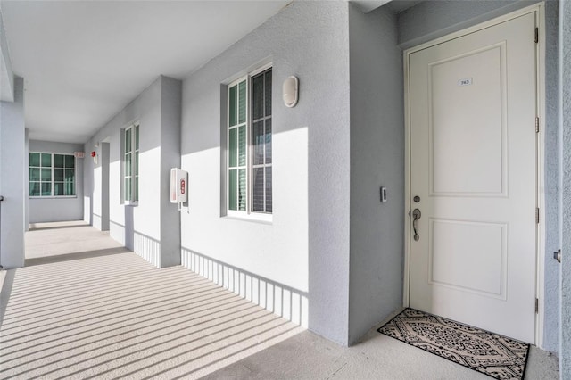 entrance to property with a porch