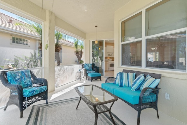 view of sunroom