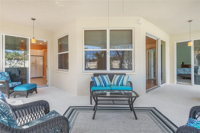 view of patio / terrace with an outdoor hangout area