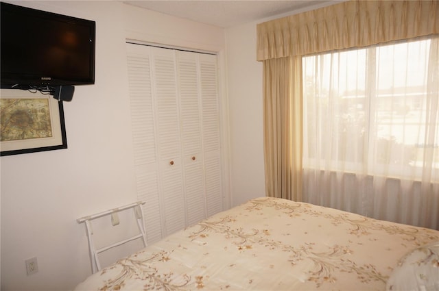 bedroom featuring a closet