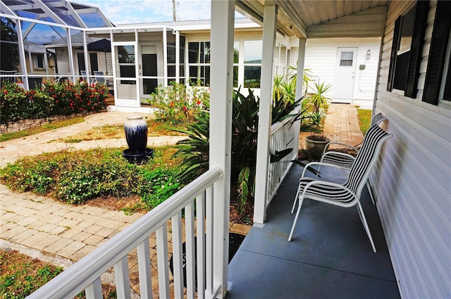 balcony with covered porch