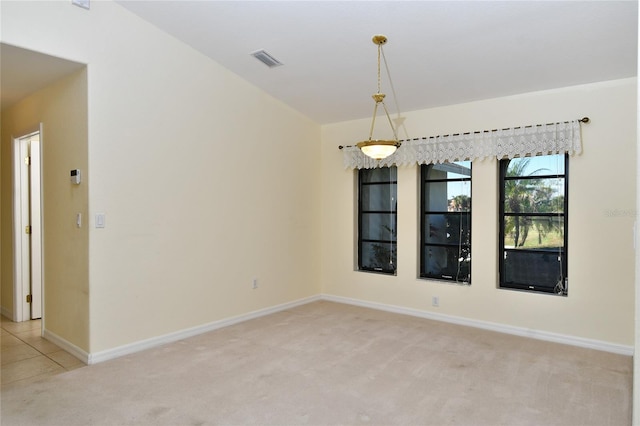 view of carpeted spare room