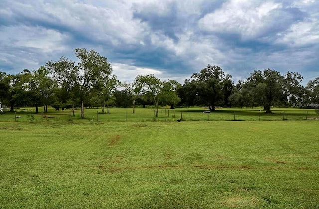 view of yard featuring a rural view