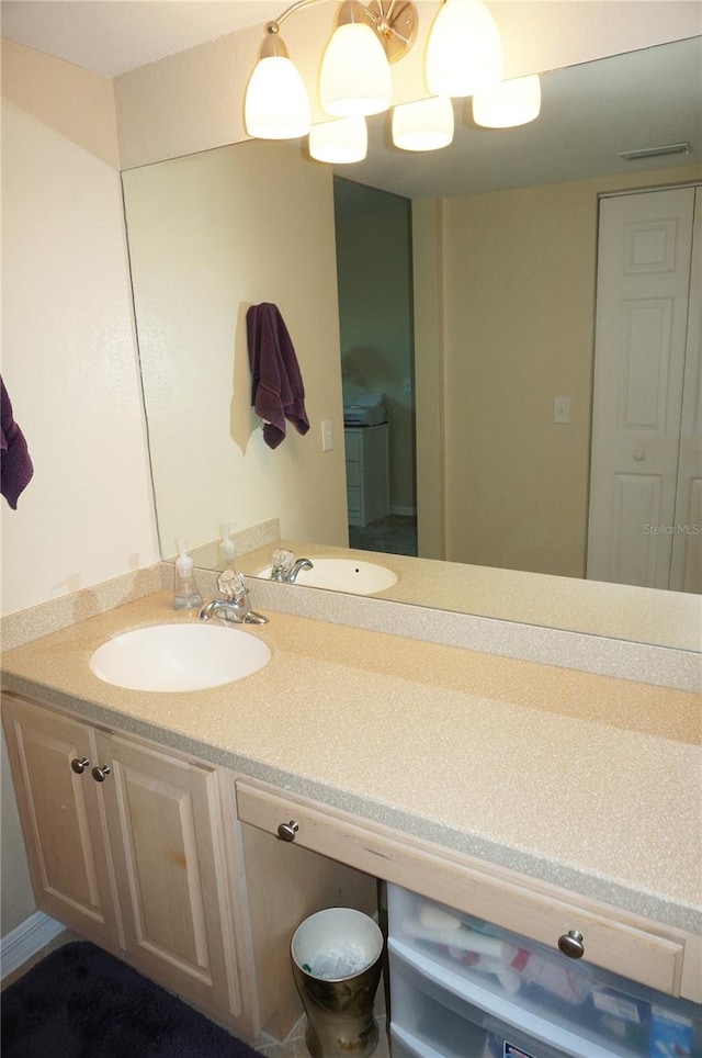 bathroom with vanity