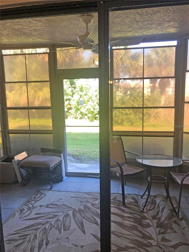 view of sunroom