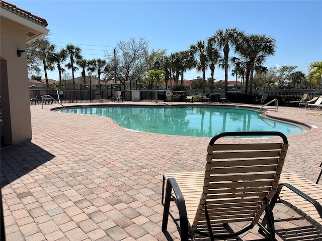 view of pool with a patio area