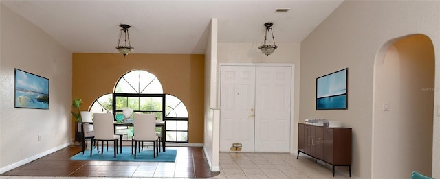 view of tiled foyer