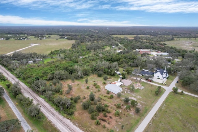 drone / aerial view featuring a rural view