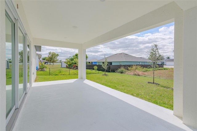 view of patio with fence