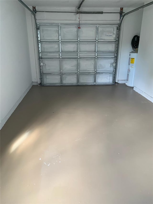 garage with water heater