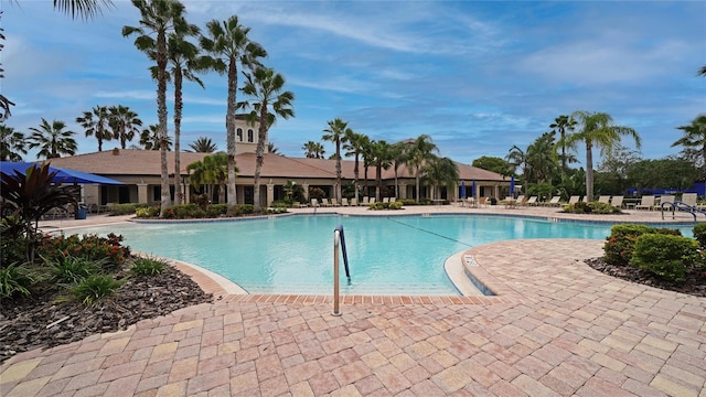 view of pool with a patio area