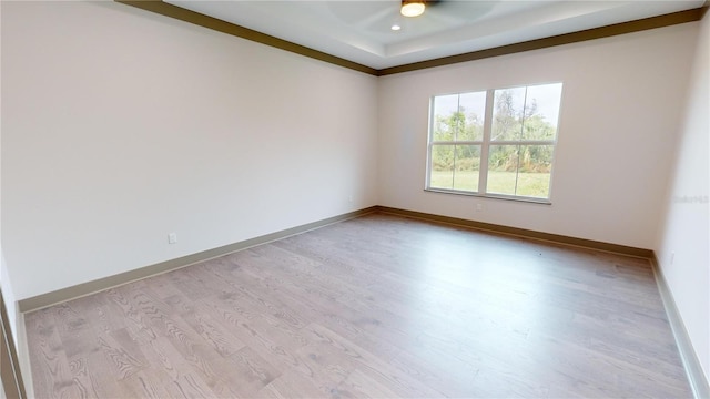 unfurnished room featuring light hardwood / wood-style floors