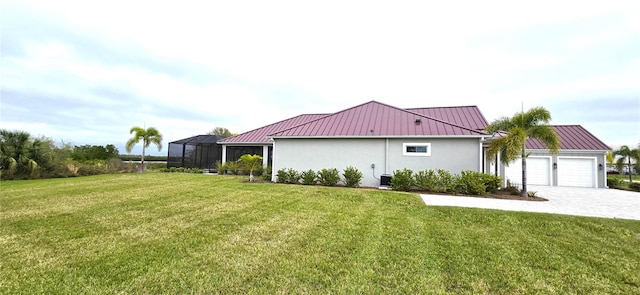 exterior space featuring a garage