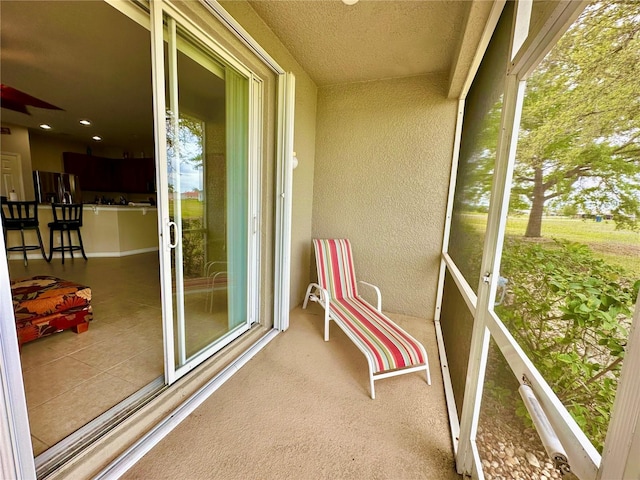 view of sunroom / solarium