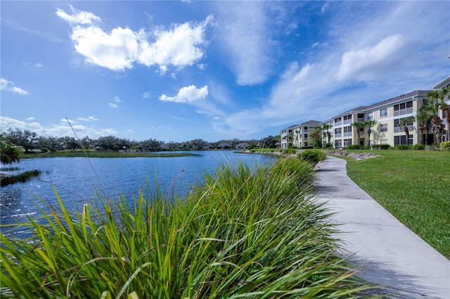 view of property view of water