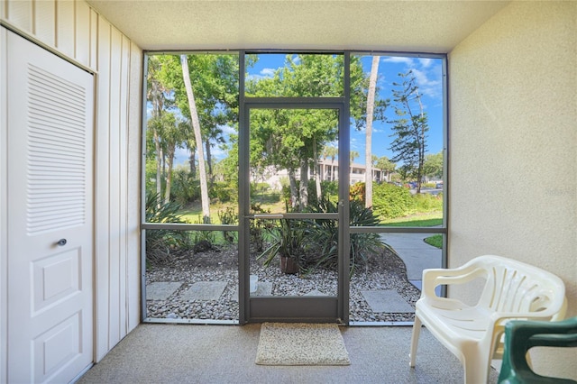 view of sunroom