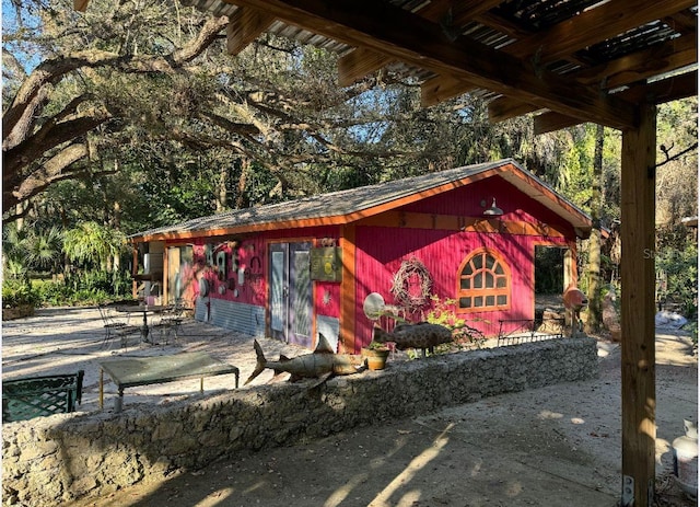 view of community featuring a patio area