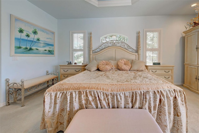 view of carpeted bedroom